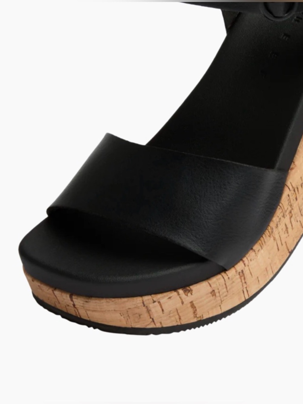 Reef Black Cork Platform Sandals - Picture 11 of 13